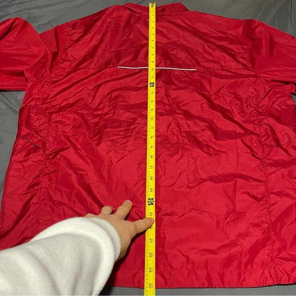 NEW ENGLAND PATRIOTS WINDBREAKER MEN’S LARGE FULL ZIP FREEDOM EMBROIDERED RED - Picture 8 of 9